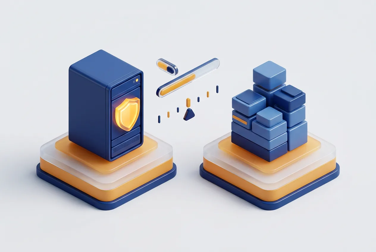 3D-сравнение облачных платформ Selectel и Cloud.ru Evolution в виде технологичных платформ