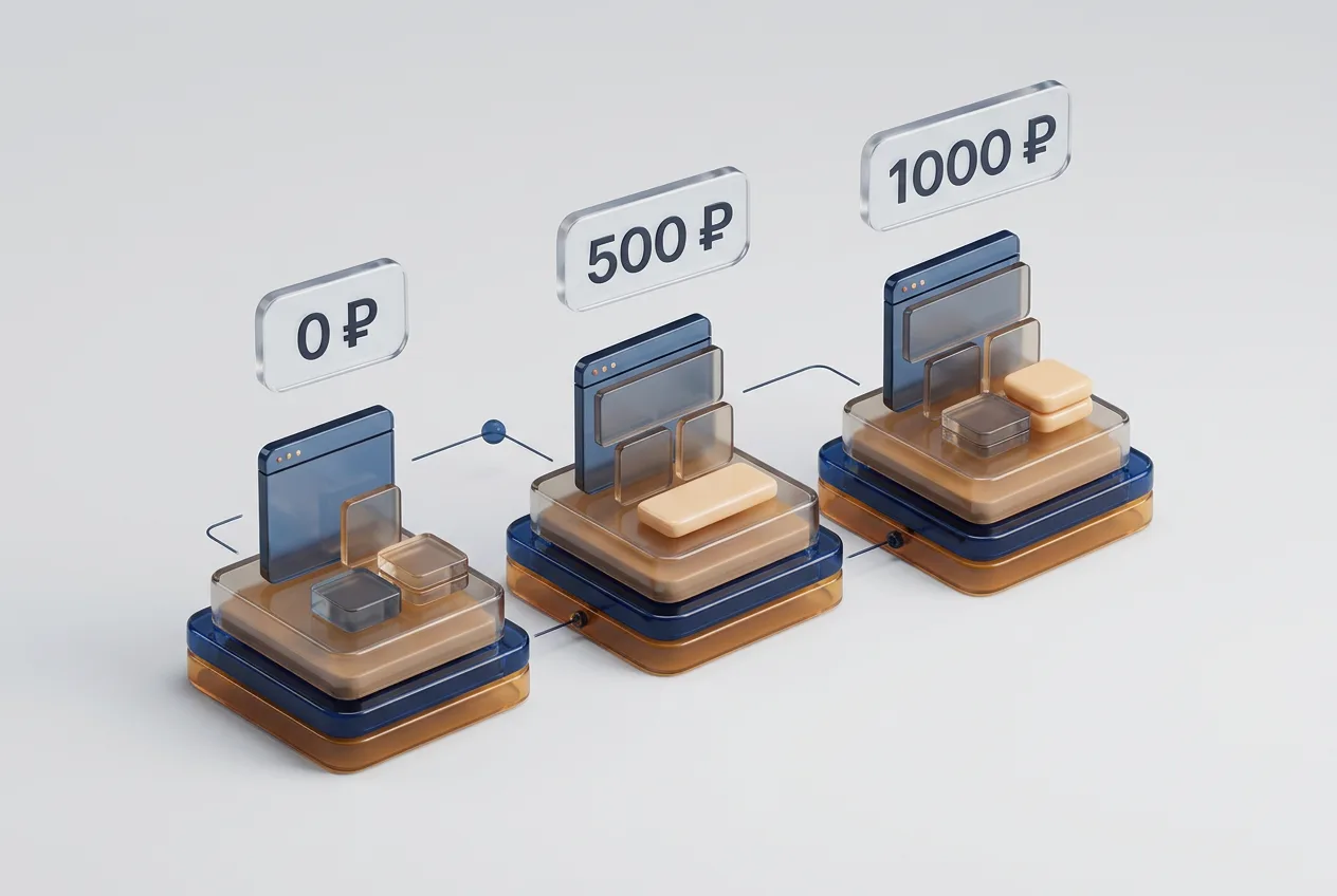 3D-сравнение конструкторов сайтов и тарифов платформ GigaStudio, Tilda и InSales