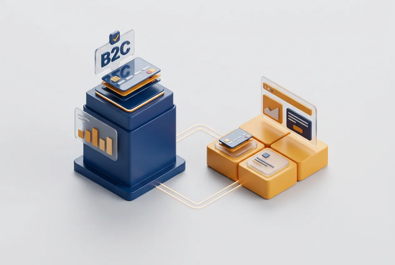 3D-сравнение архитектуры выплат TKB Pay и сервиса ЮKassa на изометрических платформах